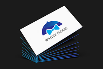 minimalist modern and creative logo with a business card within 24 hours