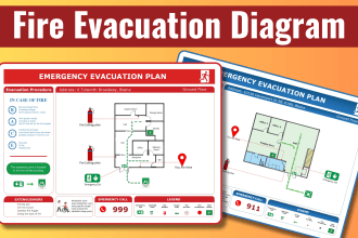 design fire emergency evacuation map for your floor plan