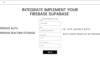 integrate firebase auth , firebase storage in your website