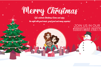 create amazing christmas or new year invitation card design