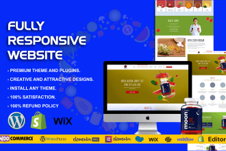 create a responsive wordpress, wix site for a modern online presence
