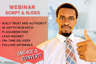 craft high converting webinar script and presentation slides