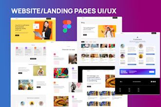 do website and landing page UI UX design in figma