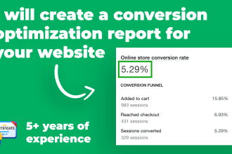 provide a conversion rate optimization report for your website