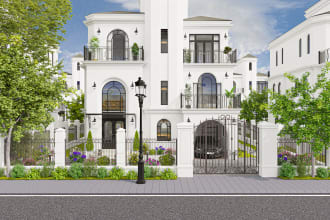 create 3d model and render exterior, interior, virtual staging