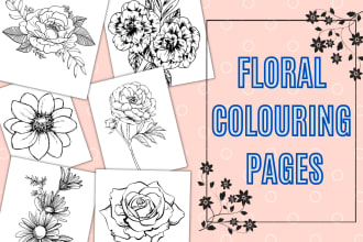 create floral coloring pages for kids