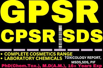 develop cpsr, pif, sds, gpsr, gmp report for eu market