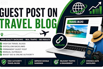 write and publish a guest post on a travel blog