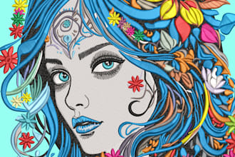 do embroidery digitizing, logo digitize image for embroidery patch design in dst