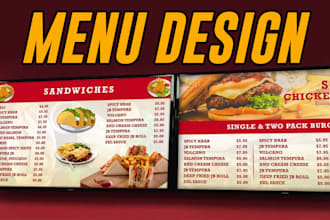 design creative spa menu, restaurant menu, food menu or beauty salon price list