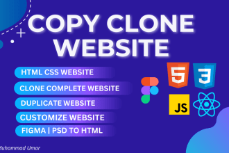 copy clone website or landing page in HTML CSS js bootstrap