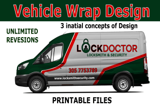 do vehicle wrap decal,van wrap,car wrap,trailer,truck wrap design