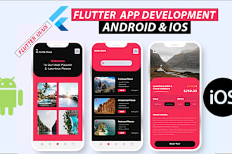 convert your design a responsive flutter app android, IOS
