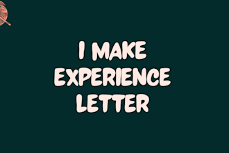 provide a professional experience letter