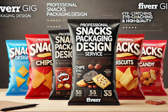 do premium snacks, pouches, spice, sauces and chips design
