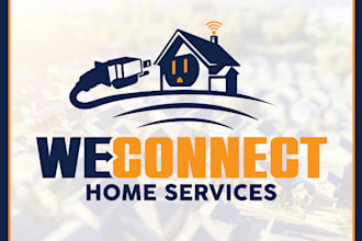 provide modern electrician, handyman, roofing or plumbing logo