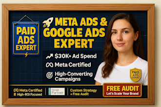 manage and optimize your facebook google and instagram ads as a meta ads expert