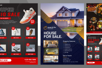 design marketing flyer, door hanger, trifold, menu, media kit, brochure, booklet