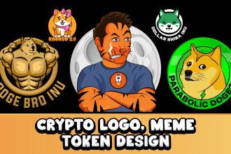 do crypto logo, crypto meme and token design