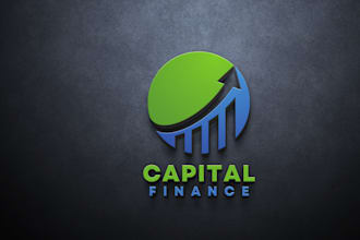 design unique logo about capital, finance, investment, property, real estate