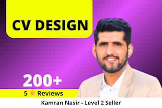 create professional CV design or resume design and CV maker