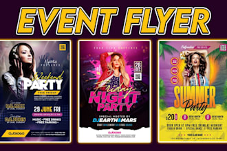 do business flyer, rack card, sports, car sales, car poster, event flyer design