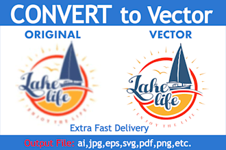 do vector tracing, redraw image, convert logo to vector