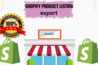 do shopify SEO and manually product listening job