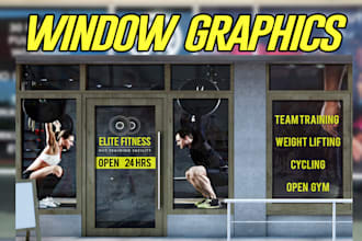 create eye catching shopfront, window graphics, 3d letter signages design