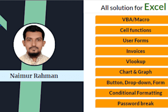 provide instant excel expertise, formulas, macros and more