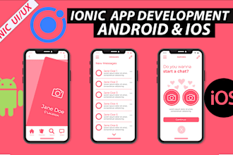 create android and IOS app in ionic angular,uiux bug fix