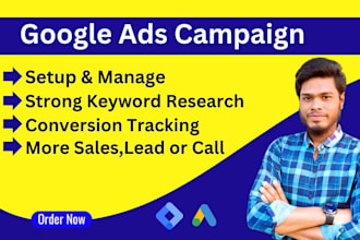 setup and manage google ads adwords ppc campaign,performance max ad lead or sale