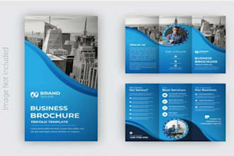design corporate trifold, bifold brochure, flyer, vochure