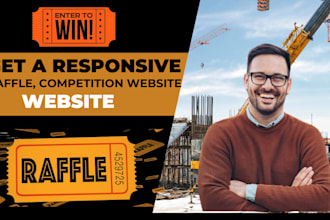 design a modern competition, raffles , and event website