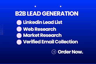 b2b lead generation, linkedin research, email list building