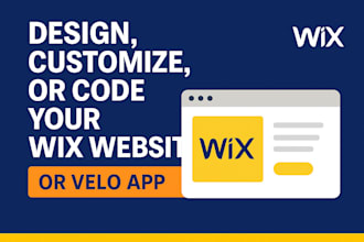 design, customize, or code your wix website or velo app