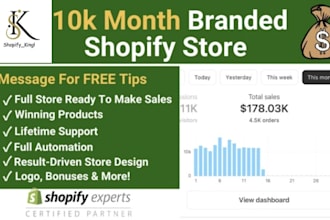 create high converting shopify store or print on demand
