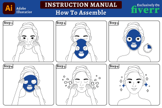 draw instruction manual, step by step for your product