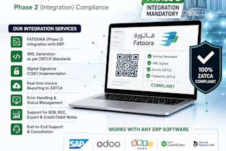 integrate zatca fatoora phase 2 with any erp softwares