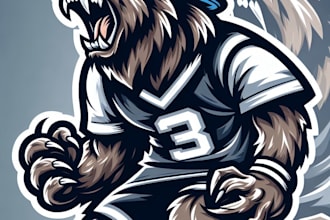 do unique bear mascot logo design