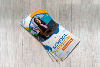 design academic tri fold brochure design in 1 day