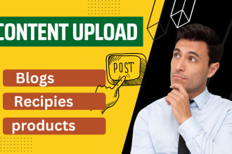 content upload recipes,blog posts, and article posting on your wordpress website