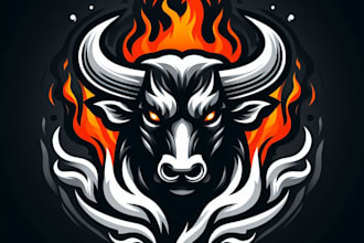 do qualityfull bull mascot logo design
