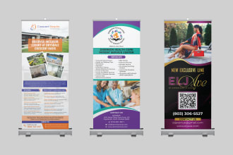 design professional roll up, retractable, pull up banner