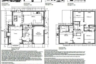 do UK building regs drawing, wall removal, extension, loft conversion