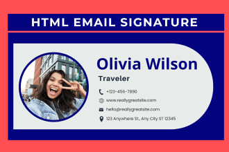 do clickable email signature html, html email signature for mac, outlook, gmail