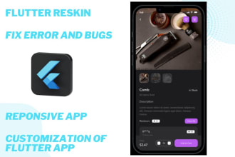 reskin flutter app, change ui redesign your any codecanyon