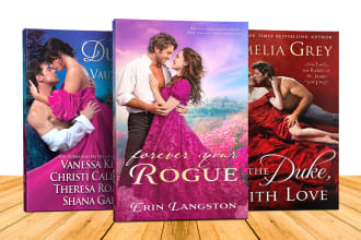 design romance cover page for book