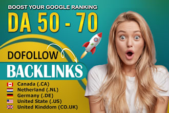 do high da 70 plus canada ca, dutch nl, german de, uk dofollow SEO backlinks