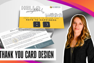 create a thank you card design